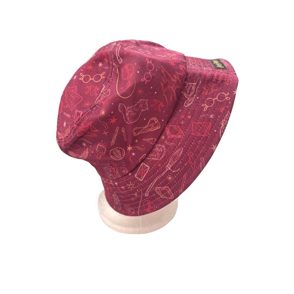 Harry Potter Wizarding World Purple Print Bucket Hat One Size Adult Lightweight - Picture 4 of 6